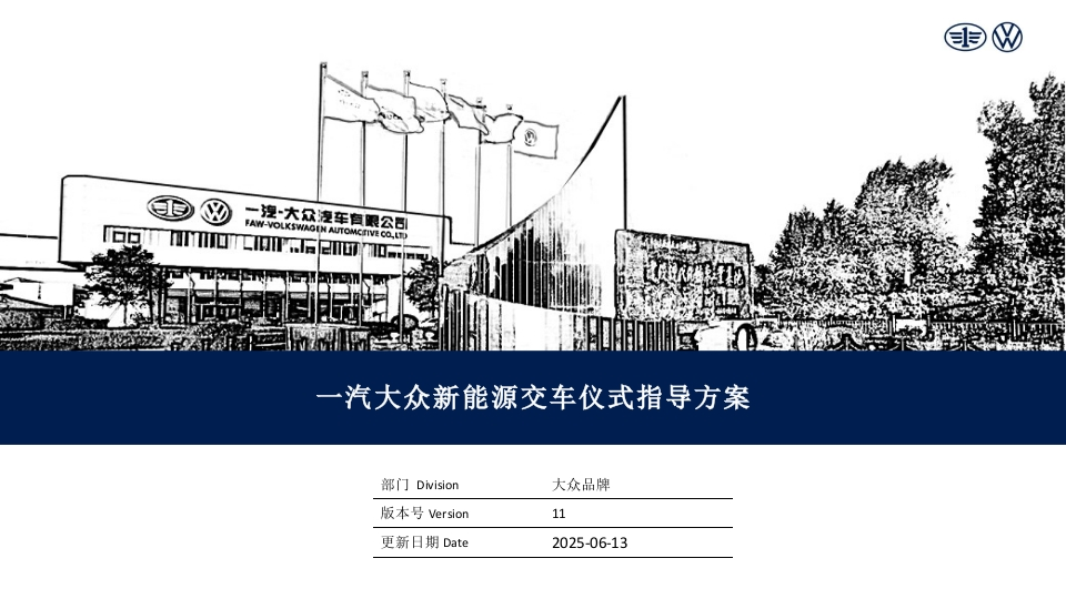 一汽大众新能源交车仪式指导方案-策划岛