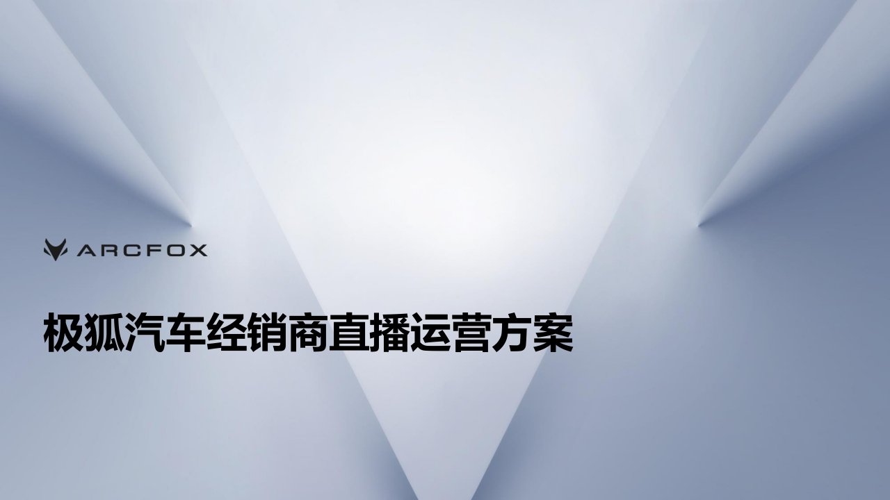 极狐汽车经销商直播运营方案-策划岛