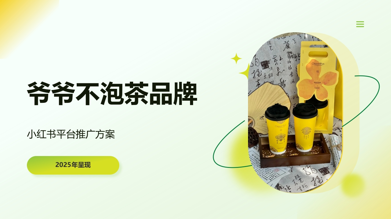 爷爷不泡茶小红书平台推广方案-策划岛